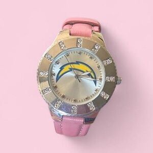 NFL San Diego Chargers - Pink Crystal Watch